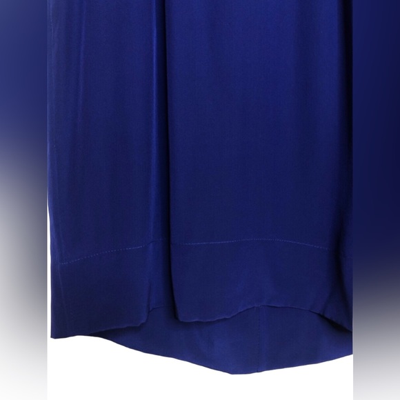 Stella McCartney Royal Blue 100% Silk Short Sleeve Mini Dress Size 42 IT/ US 8 - Picture 5 of 12